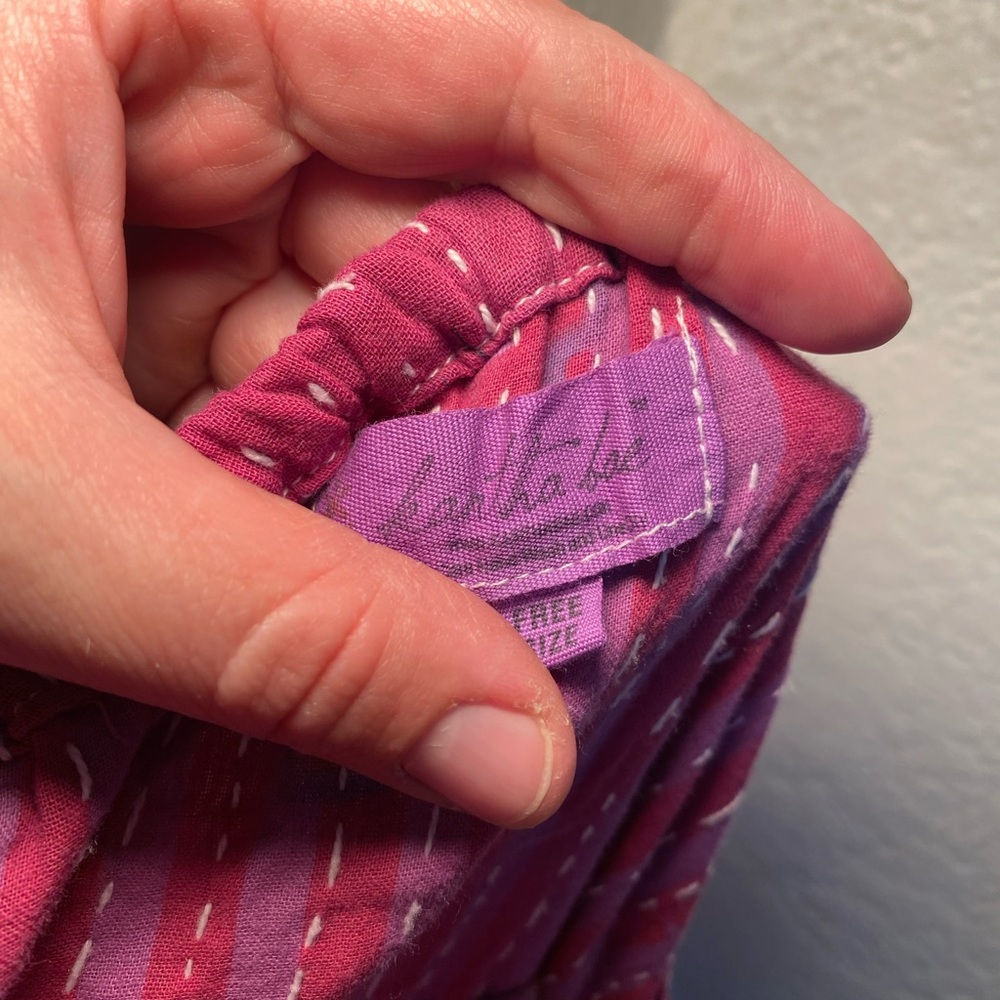 VGUC Kantha Bae Crossroads Overalls Magenta Floral Free Size Bohemian Jumpsuit - Picture 11 of 11